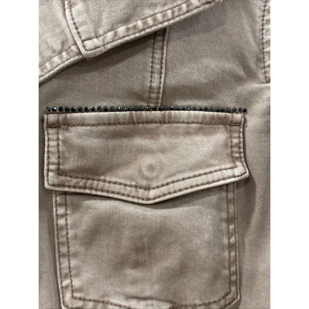 white house black market Mauve Military Jacket Sz 12 - Picture 3 of 5